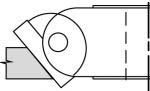 160MM DIA. X 50MM CEL X 1 1/4" BORE ADJUSTABLE ANGLE CUTTER (+/- 90¼ ADJUSTMENT)